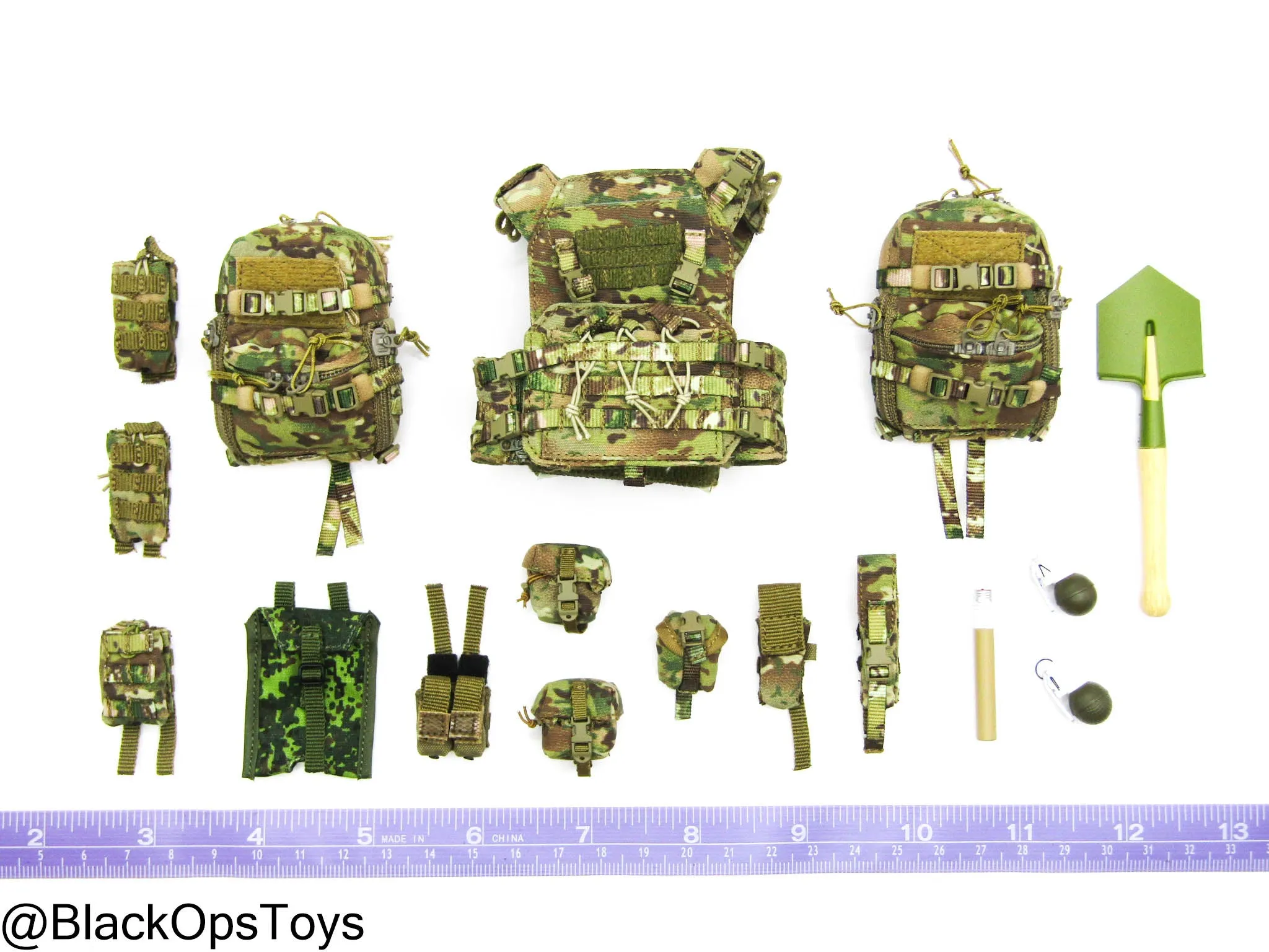Russian Spetsnaz MVD SOBR - Camo Plate Carrier Vest w/Pouch Set