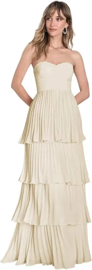 Sherri Hill Prom Dresses for Women 2024 Strapless A Line Chiffon Evening Party Gowns for Junnior Y-P1005