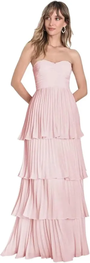 Sherri Hill Prom Dresses for Women 2024 Strapless A Line Chiffon Evening Party Gowns for Junnior Y-P1005