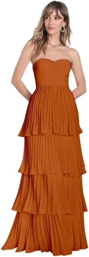 Sherri Hill Prom Dresses for Women 2024 Strapless A Line Chiffon Evening Party Gowns for Junnior Y-P1005