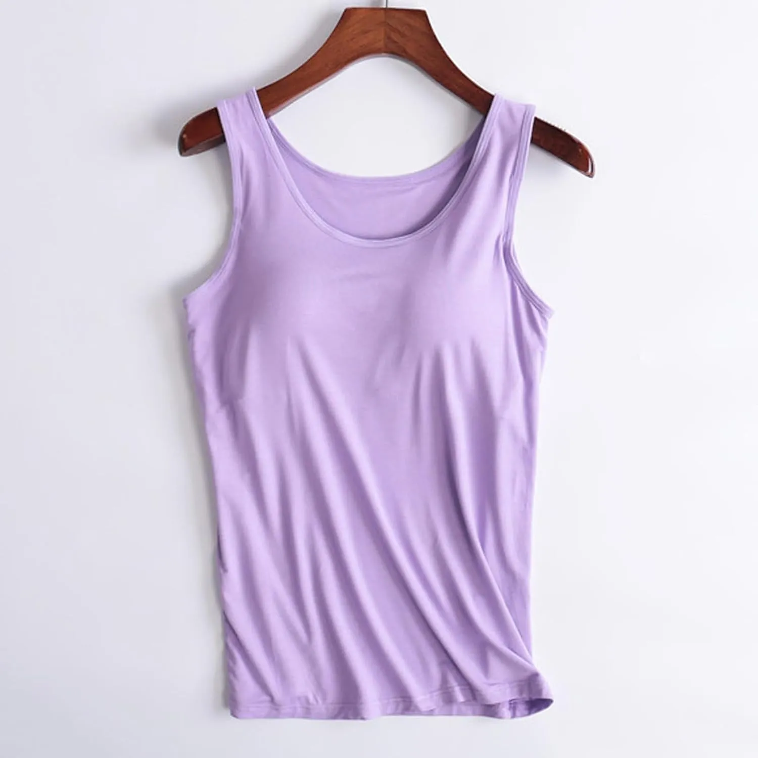 Tank Top with Built in Bra for Women Plus Size Summer Basic Loose Workout Camisole Tops Sleeveless Undershirts