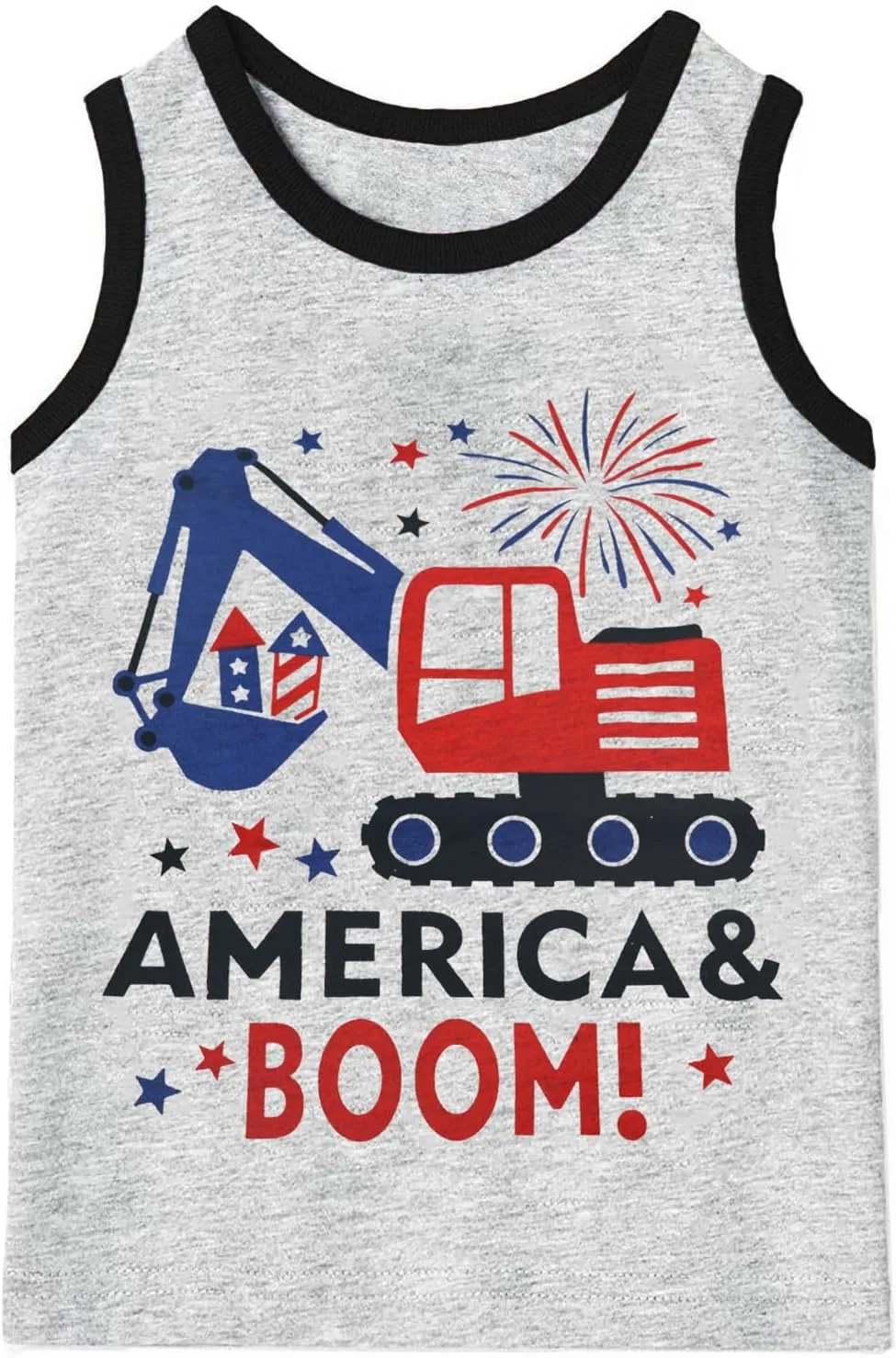Toddler Boy Girl 4th of July Tank Cotton Kids American Flag Shirts Patriotic Outfit Independence Day Tees Top