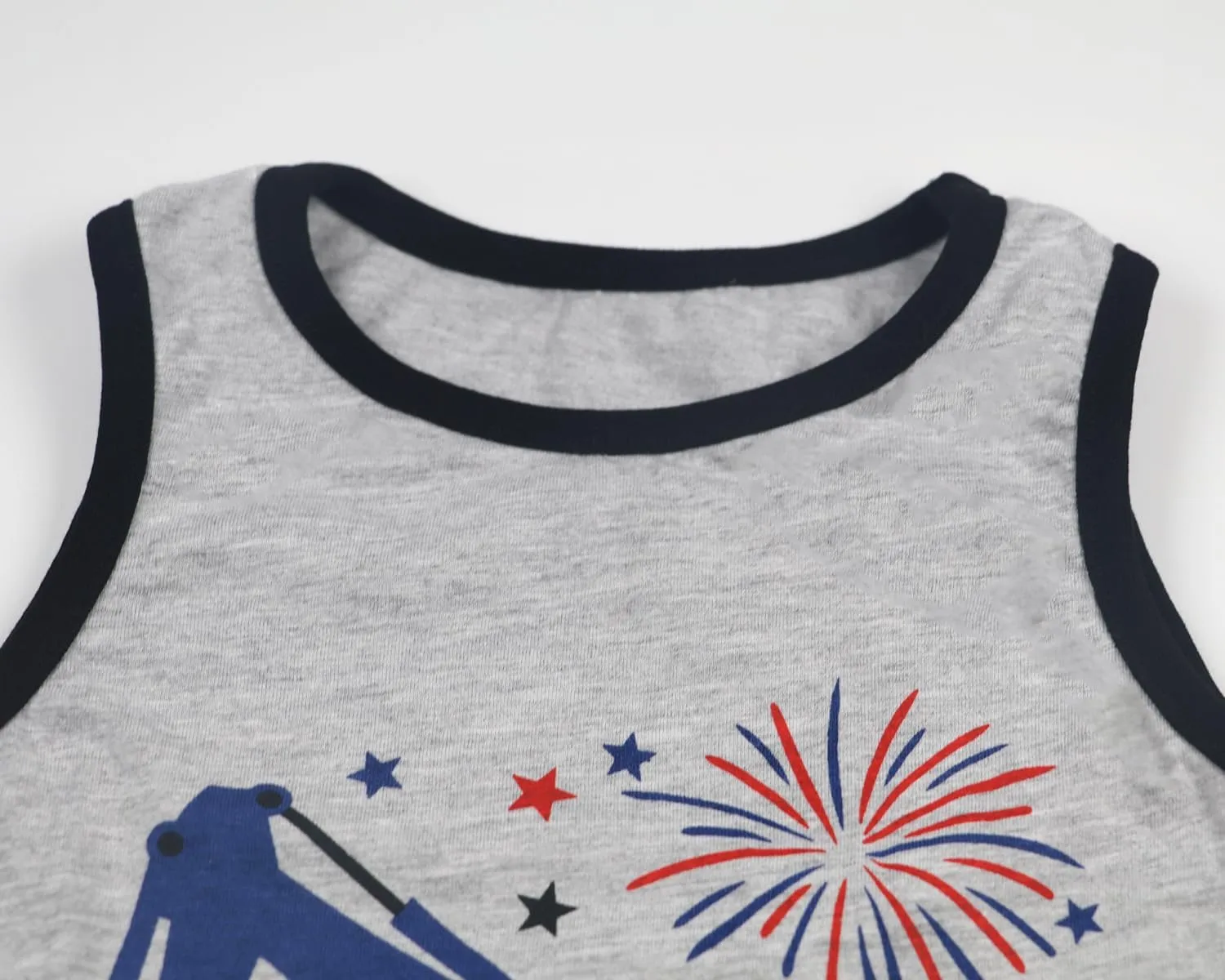 Toddler Boy Girl 4th of July Tank Cotton Kids American Flag Shirts Patriotic Outfit Independence Day Tees Top