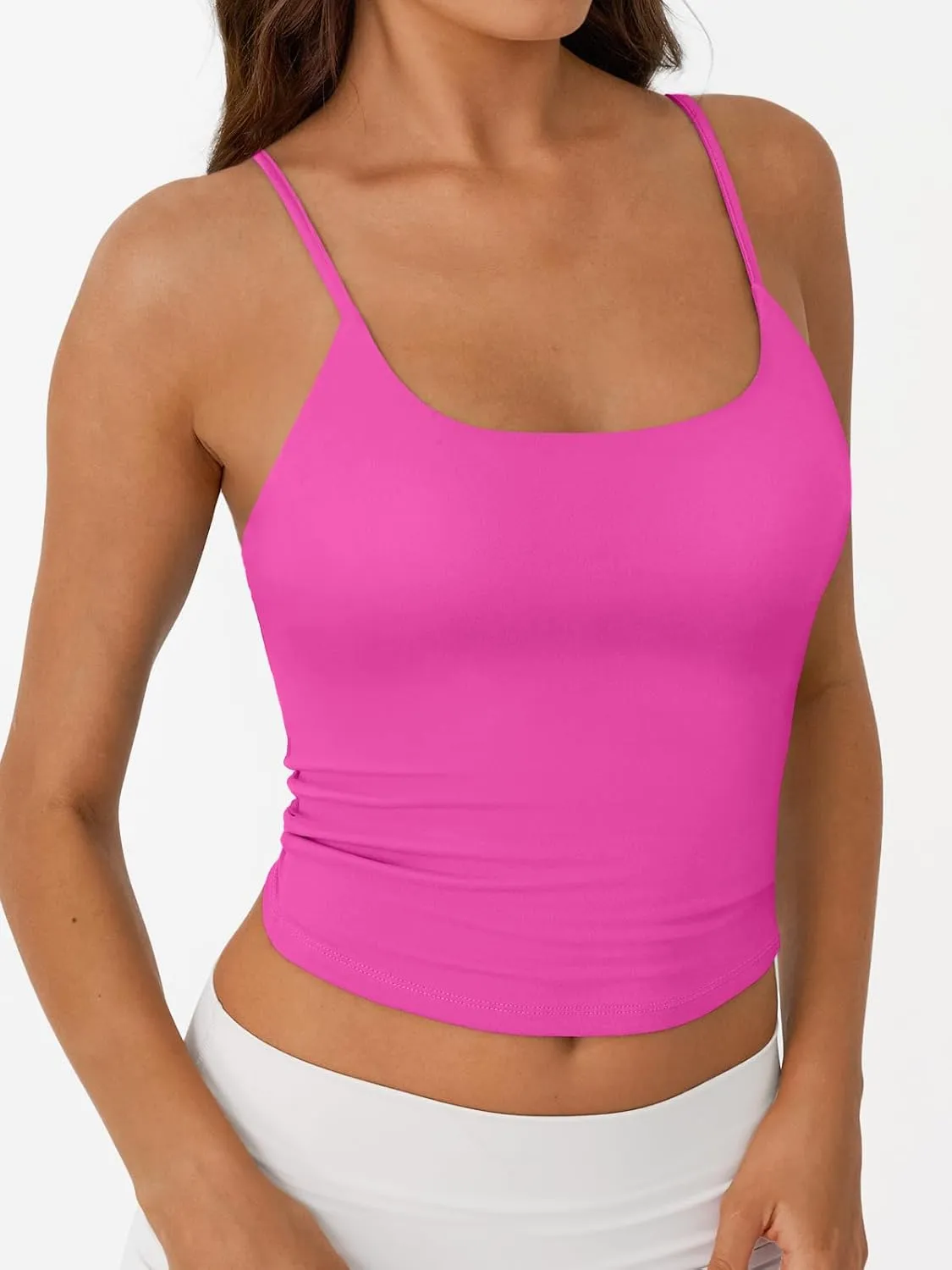 Trendy Queen Womens Summer Tank Tops Double Lined Going Out Teen Girls Y2k Sleeveless Backless 2025 Workout Cami Adjustable