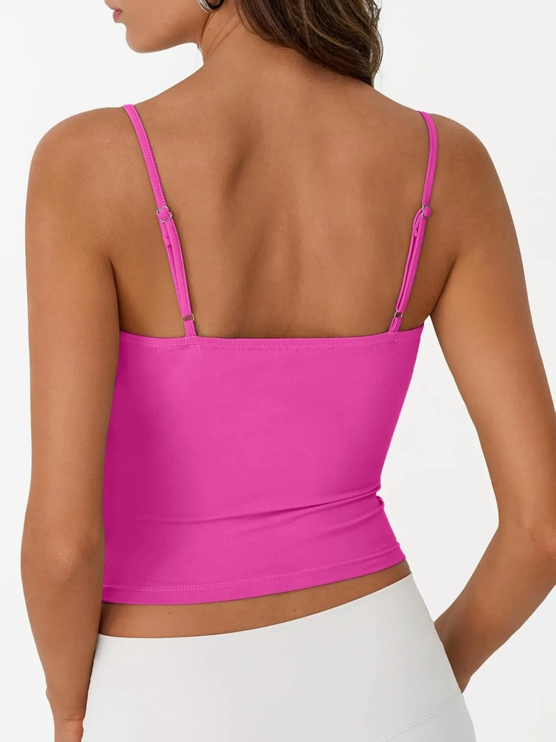 Trendy Queen Womens Summer Tank Tops Double Lined Going Out Teen Girls Y2k Sleeveless Backless 2025 Workout Cami Adjustable