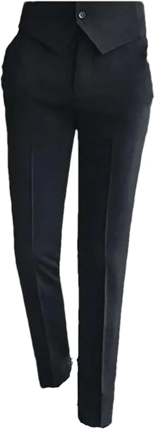 UIOKLMJH Men Slim Fit Business Dress Suit Pants Solid Color Spring Formal Trousers Dress Pants