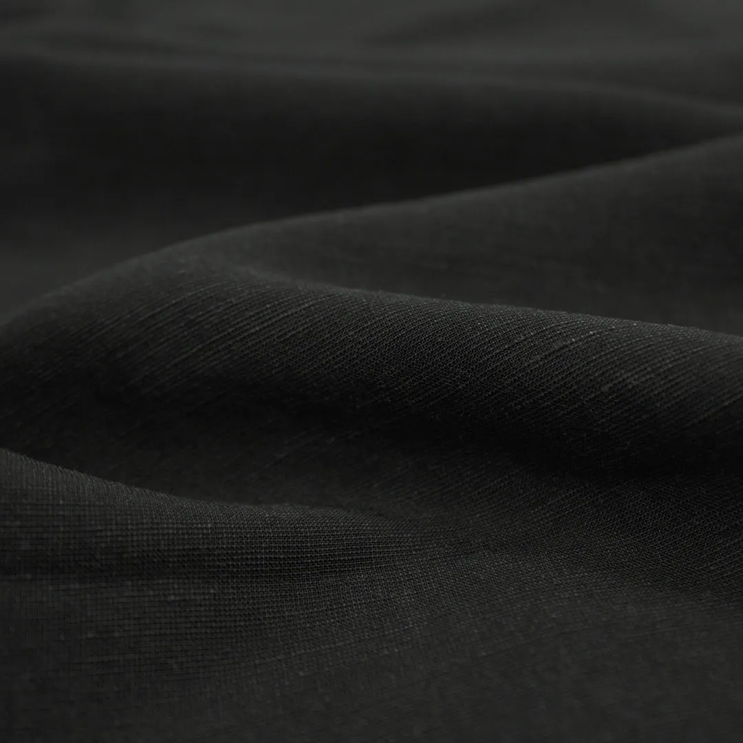 Viscose Linen Slub - Black