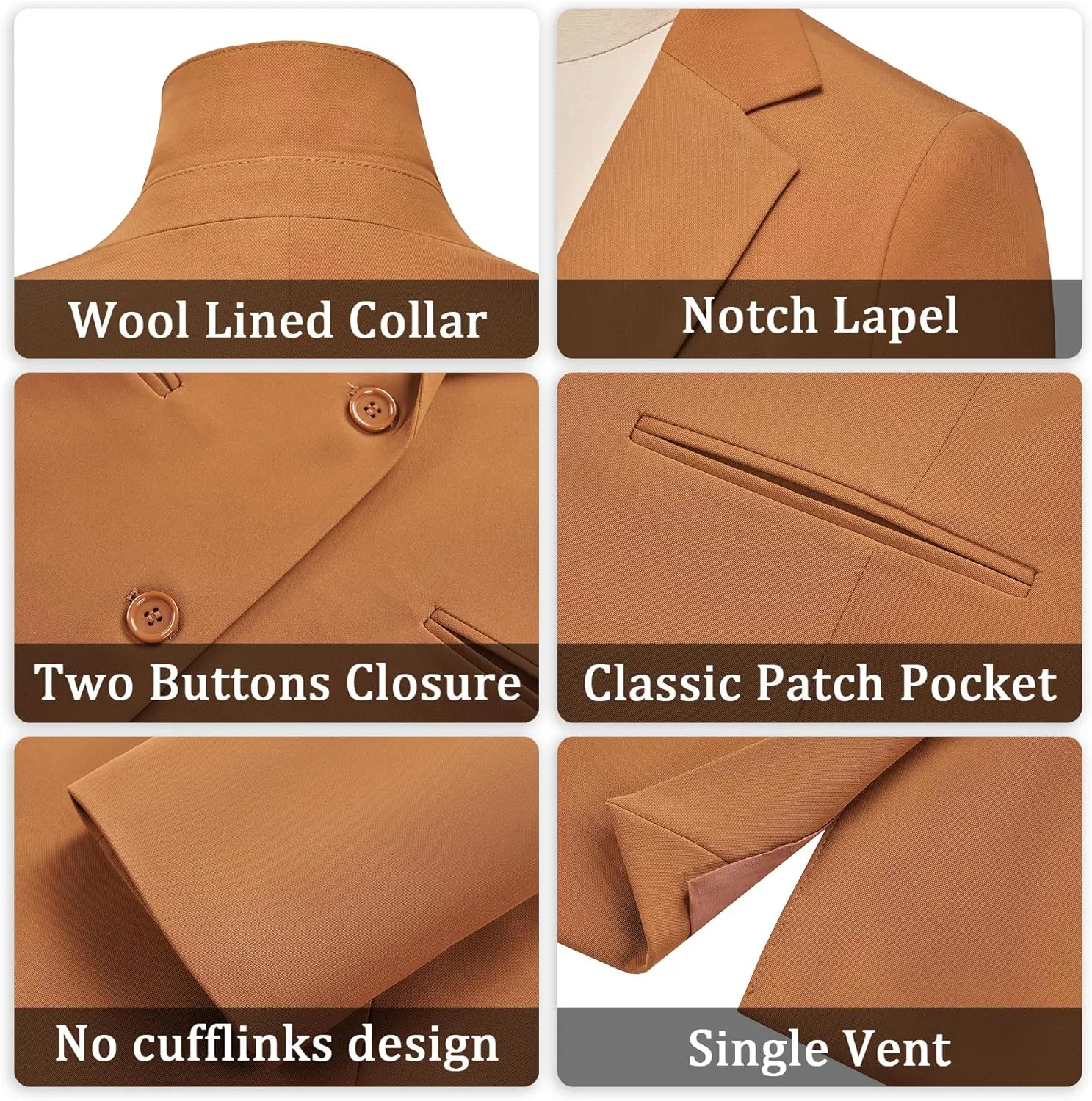 Women's Casual Blazer 2 Buttons Notch Lapel Open Front Long Sleeve Blazers Business Office Work Suit Jackets
