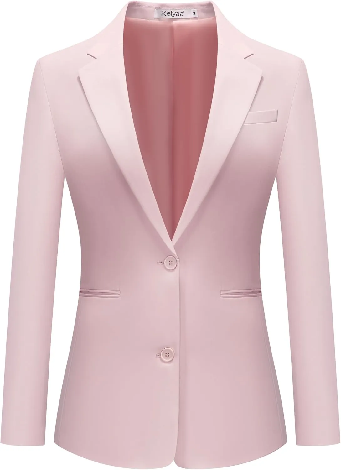 Women's Casual Blazer 2 Buttons Notch Lapel Open Front Long Sleeve Blazers Business Office Work Suit Jackets