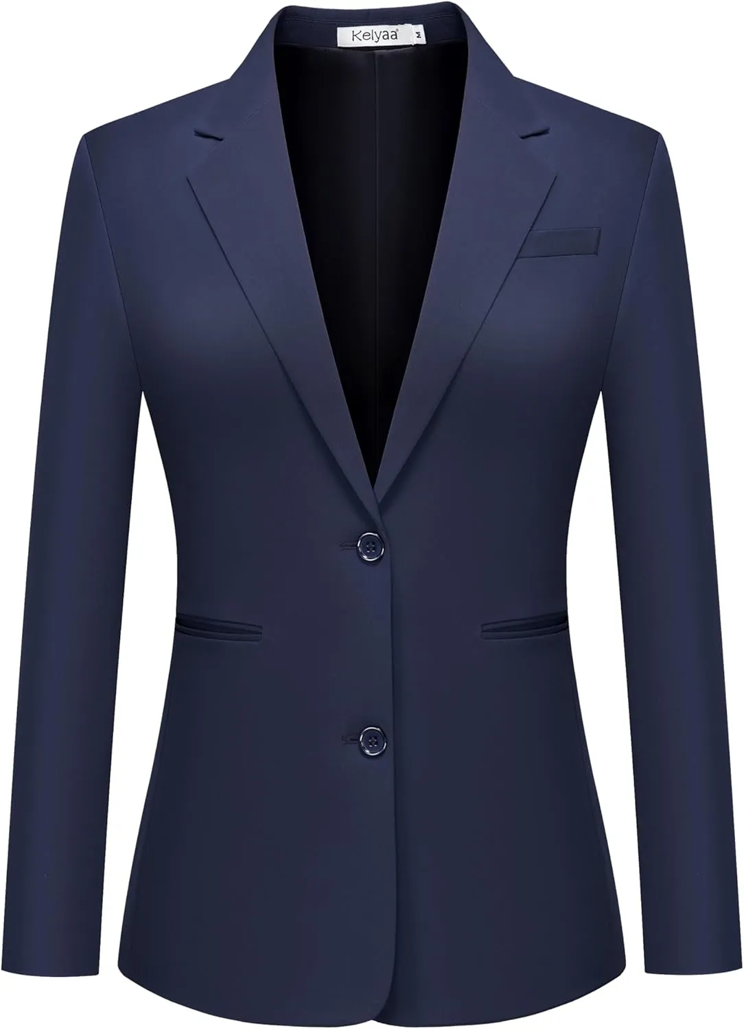 Women's Casual Blazer 2 Buttons Notch Lapel Open Front Long Sleeve Blazers Business Office Work Suit Jackets