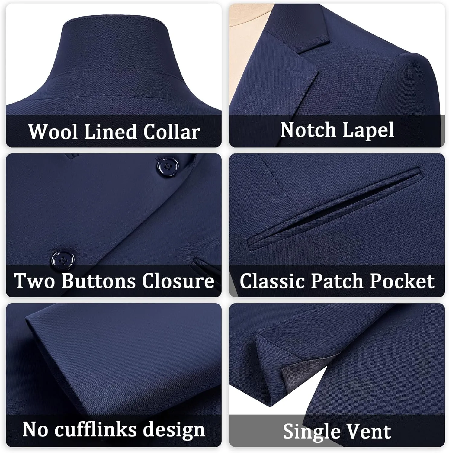 Women's Casual Blazer 2 Buttons Notch Lapel Open Front Long Sleeve Blazers Business Office Work Suit Jackets