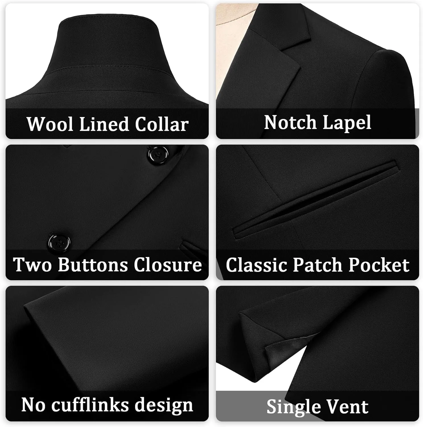 Women's Casual Blazer 2 Buttons Notch Lapel Open Front Long Sleeve Blazers Business Office Work Suit Jackets