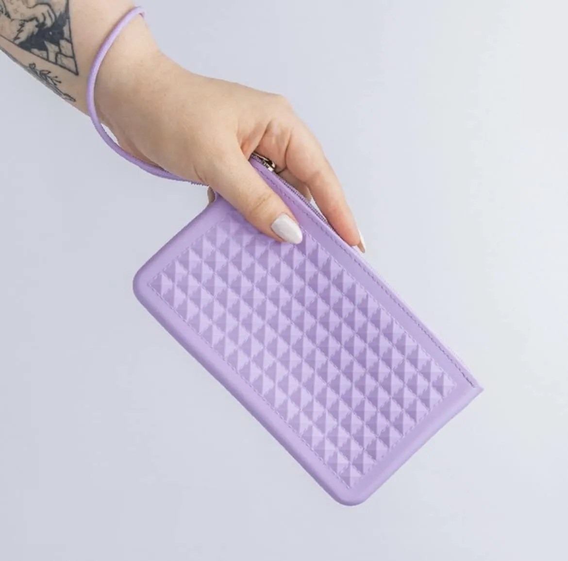Women's Pyramids Plastic Wristlet Wallet | Vegan