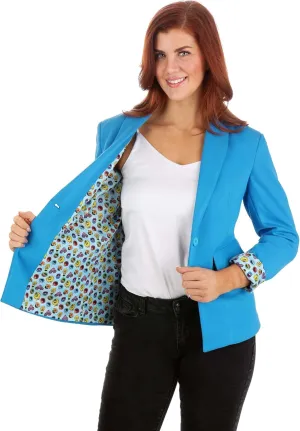 Women's Sesame Street Blazer, Fun Business Casual Work Blazers, Open Front Long Sleeve Work Office Jacket