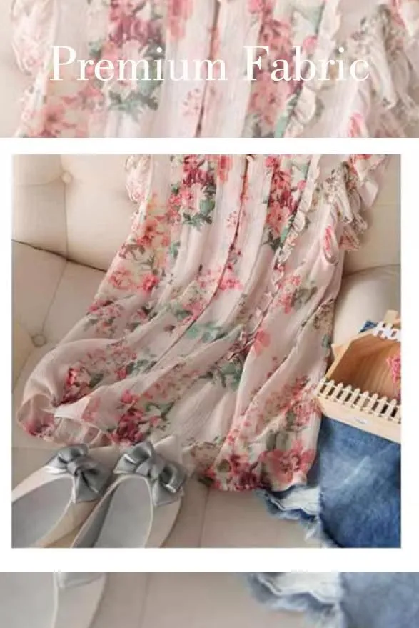 Womens Sleeveless Chiffon Blouses Summer Mock Neck Peasant Tops for Women Dressy