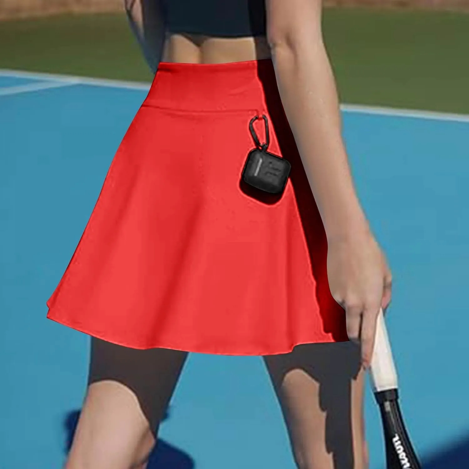 Womens Tennis Skirt High Waisted Pleated Golf Skirts Casual Summer Flowy Athletic Skorts with Built-in Shorts 2 in 1