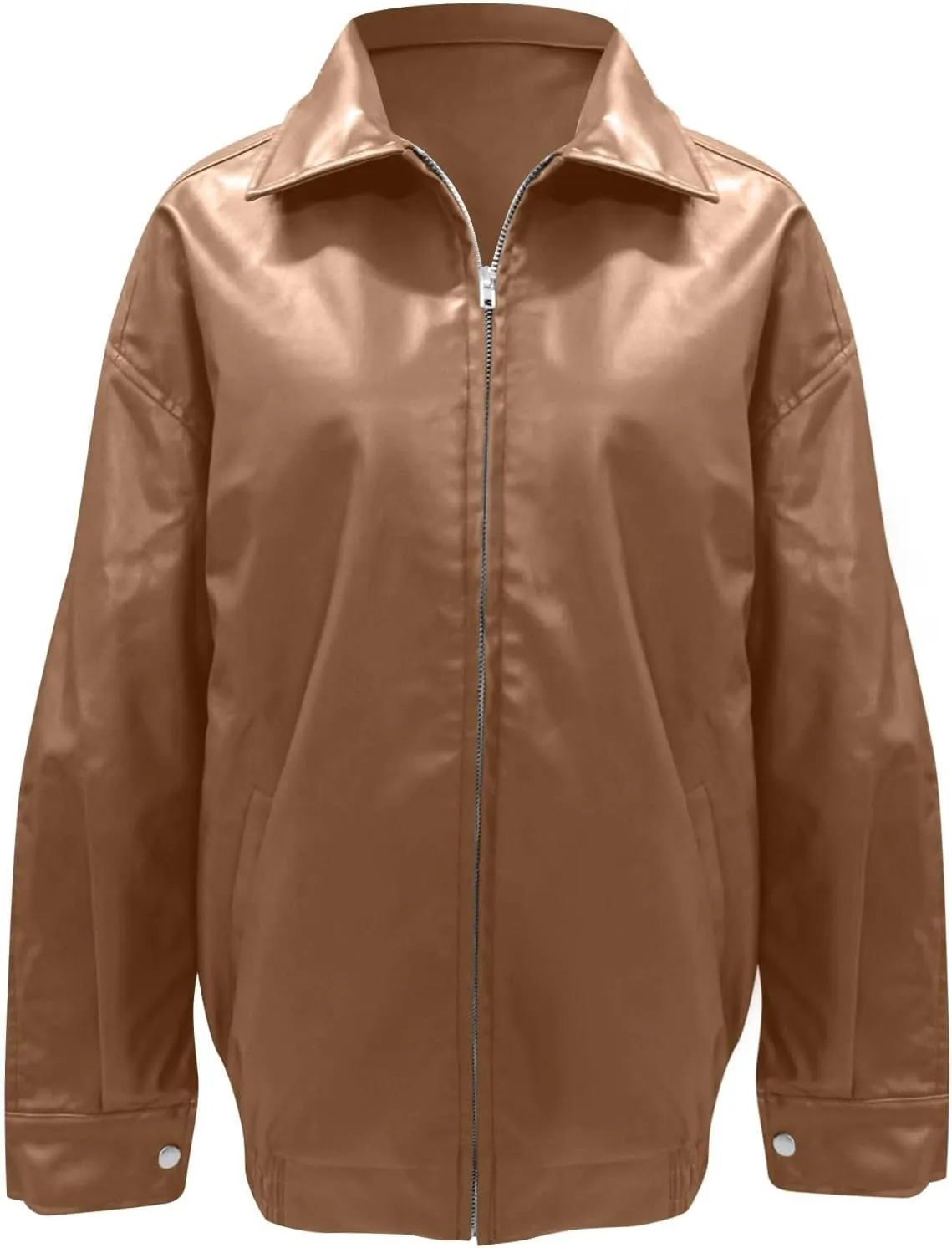 Womens Trendy Oversized Leather Jackets Faux Suede 2024 Fall Fashion Motorcycle Biker Coats Winter Cool Outfits Clothes